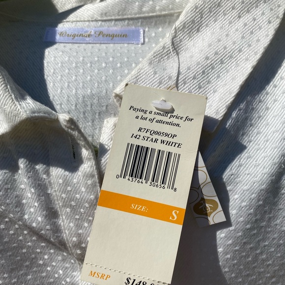 NWT-Original Penguin Brand Sz-S Swiss Dot off-white dress w/pockets! - Picture 4 of 5